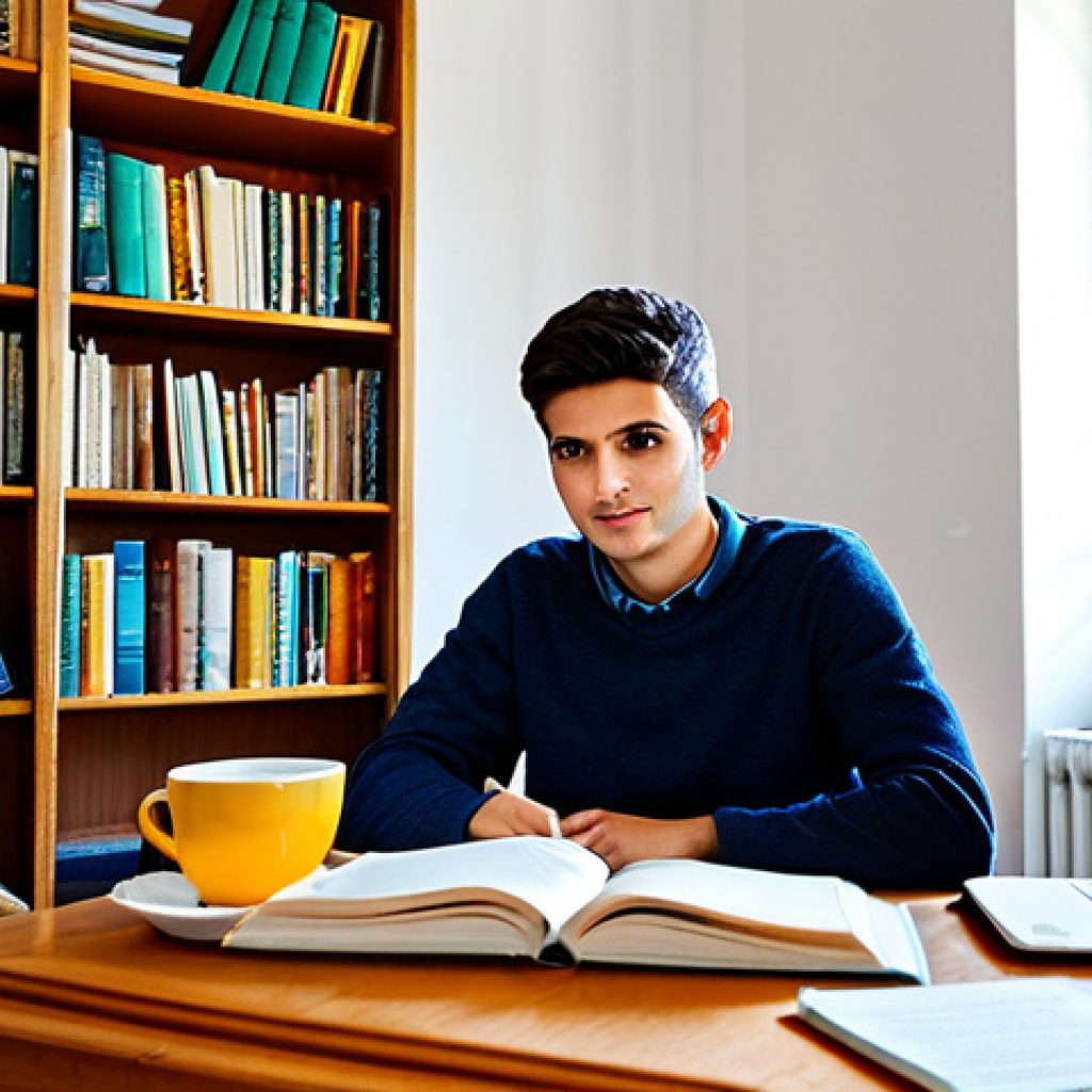 Study Session**
"A student, fully clothed in casual and modest clothing, studying insurance textbooks at a wooden desk in a brightly lit Italian apartment, appropriate attire, safe for work, perfect anatomy, natural proportions, professional photography, high quality, family-friendly. The desk includes Italian study materials, a laptop, and a cup of coffee. Books on the shelf behind the student suggest law and finance. The room has a warm, inviting atmosphere."
**