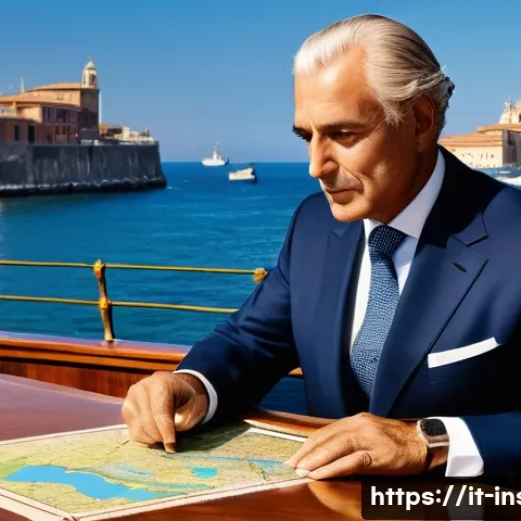보험중개사와 해상보험의 실무 - **Prompt:** A distinguished Italian maritime insurance broker in his late 50s, with a wise and reass...