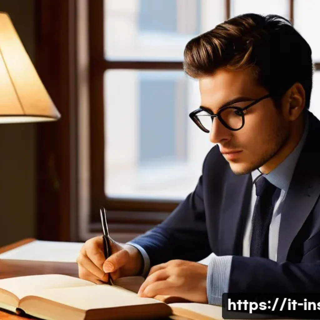 보험중개사 경력 증명을 위한 자료 작성법 - A dedicated young Italian professional, wearing smart business attire including a tailored blazer an...