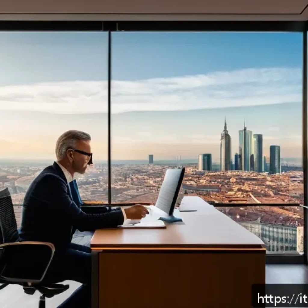 보험중개사와 관련된 최신 보험 정책 변화 - A modern insurance consultancy office in Milan, Italy, featuring a professional insurance advisor si...